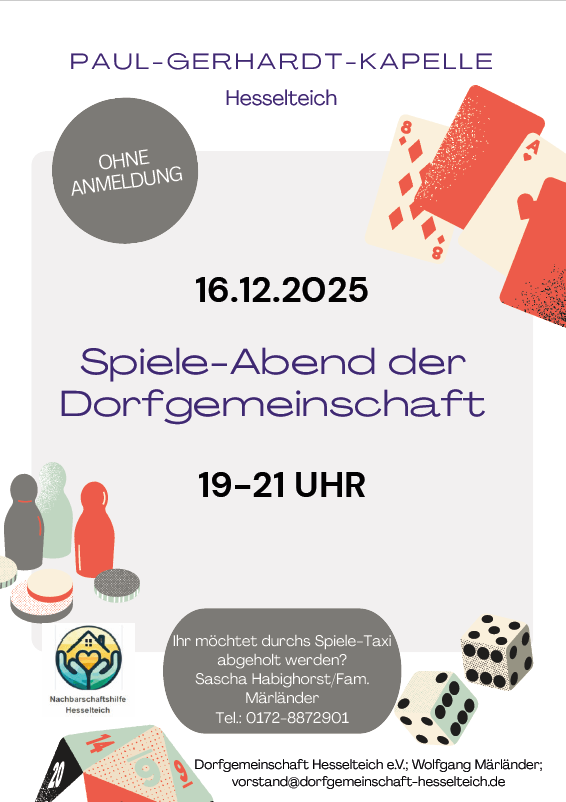 Spiele-Abend in der Kapelle🎲🧩♠️