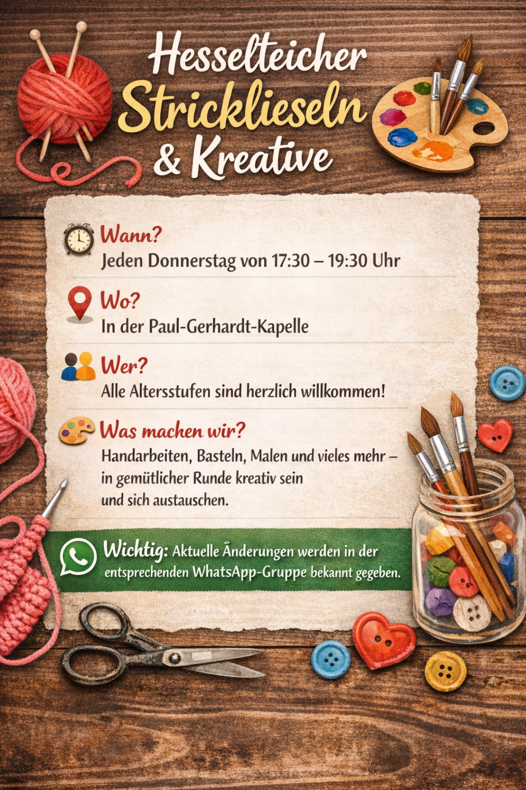 Hesselteicher Stricklieseln & Kreative🧶🧵🎨🖌️